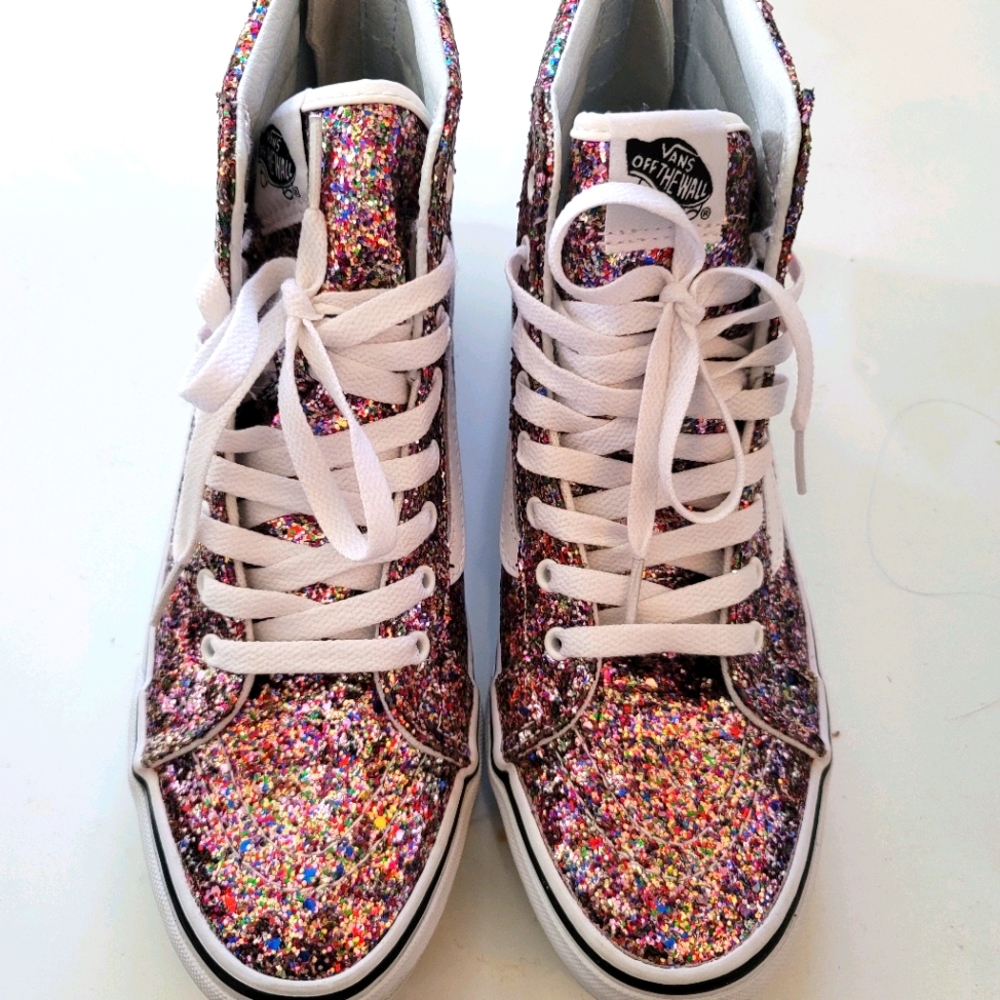 Vans Pink Chunky Glitter sk8 hi